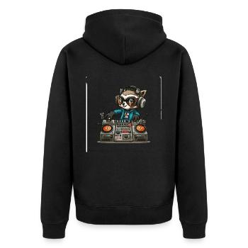 Rave raton laveur - Veste à capuche bio Premium Unisexe - noir - Dos - Nico (187cm)