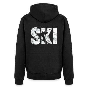 ski - Veste à capuche bio Premium Unisexe - noir - Dos - Nico (187cm)