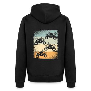 Quad VTT Tout-terrain Quad Riders - Veste à capuche bio Premium Unisexe - noir - Dos - Nico (187cm)