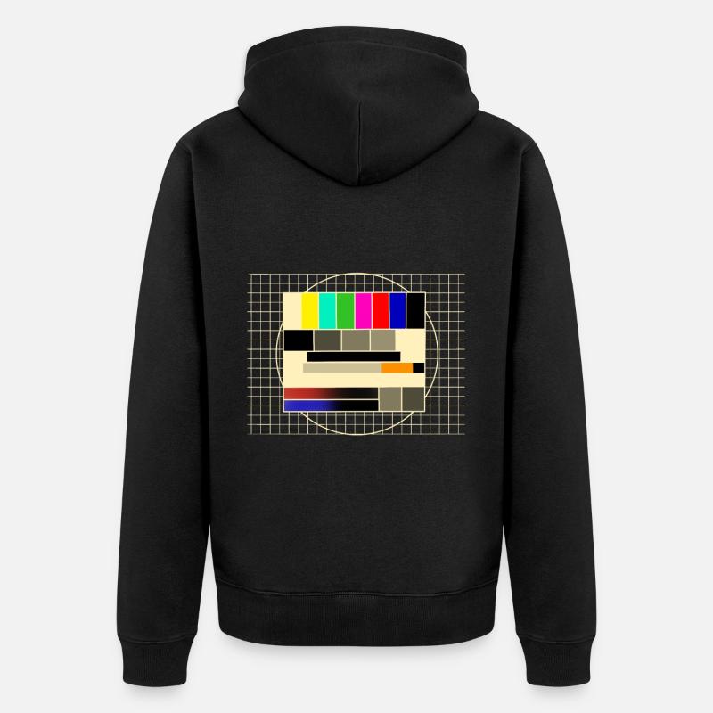 Testbild Sendepause - Unisex Premium Bio Zip Hoodie - Schwarz