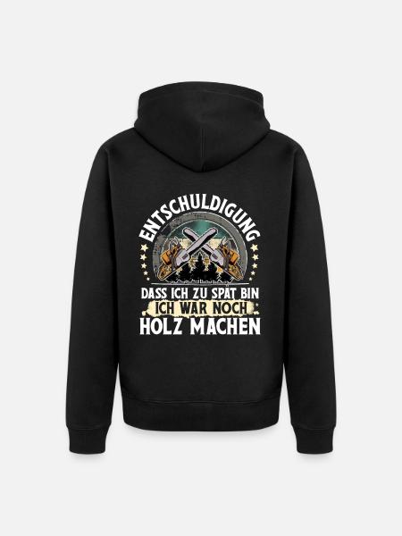Holzfäller - Unisex Premium Bio Zip Hoodie - Schwarz