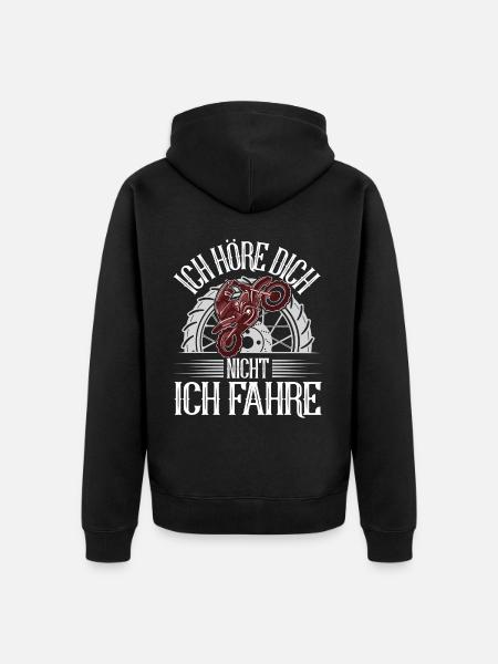 Motocross - Unisex Premium Bio Zip Hoodie - Schwarz