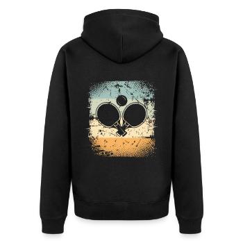 Table tennis - Unisex Premium Organic Zip Hoodie - black - Back - Nico (187cm)