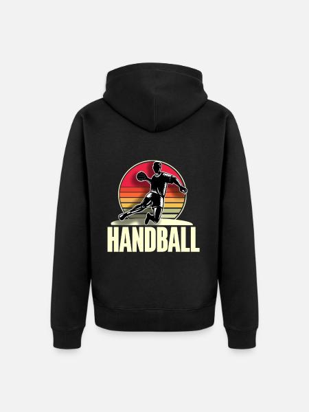 Handball Handballer - Unisex Premium Bio Zip Hoodie - Schwarz