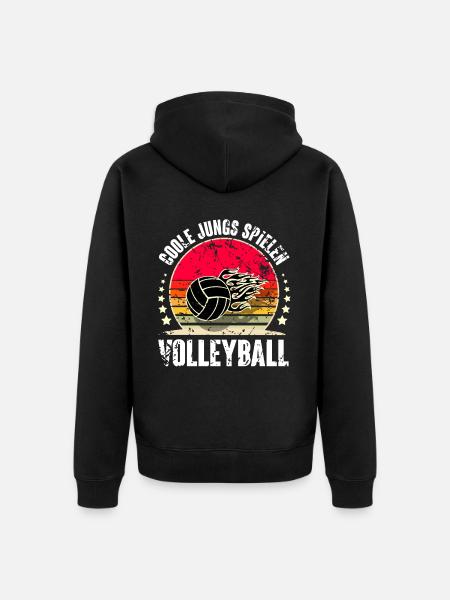 Volleyball - Unisex Premium Bio Zip Hoodie - Schwarz