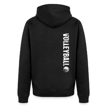 Volleyball - Unisex Premium Organic Zip Hoodie - black - Back - Nico (187cm)