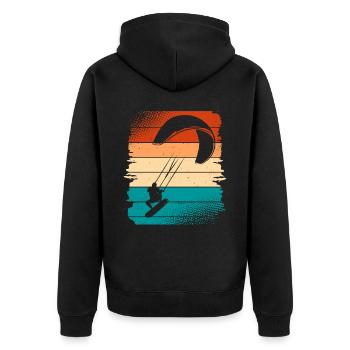 Kitesurfer Kitesurf Kitesurf - Veste à capuche bio Premium Unisexe - noir - Dos - Nico (187cm)