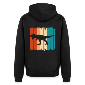 T-Rex - Veste à capuche bio Premium Unisexe - noir - Dos - Nico (187cm)