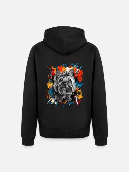 Yorkshire Terrier - Unisex Premium Organic Zip Hoodie - black