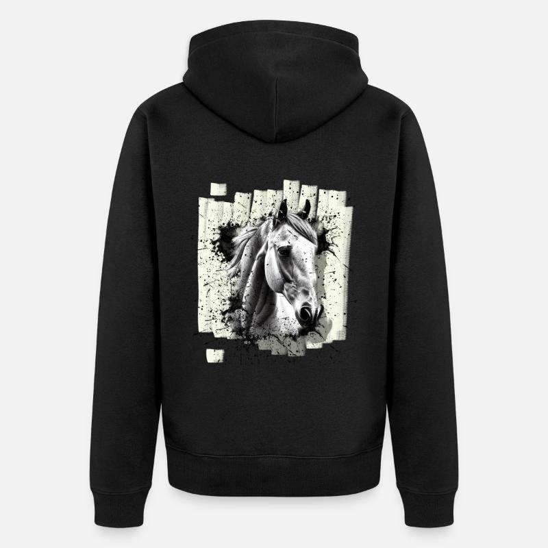 Cheval - Veste à capuche bio Premium Unisexe - noir