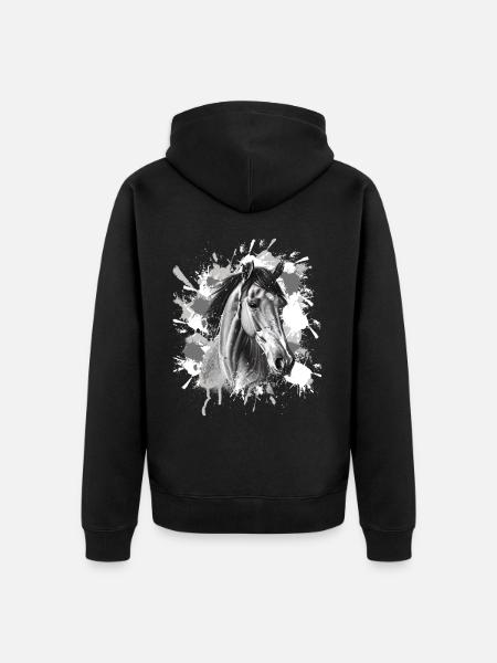 Cheval - Veste à capuche bio Premium Unisexe - noir