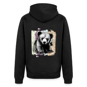 Ours - Veste à capuche bio Premium Unisexe - noir - Dos - Nico (187cm)
