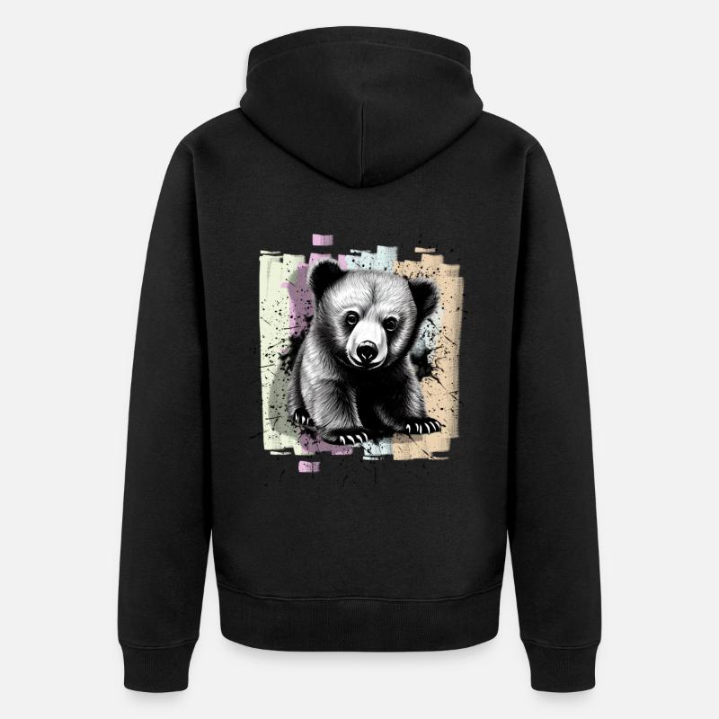 Ours - Veste à capuche bio Premium Unisexe - noir