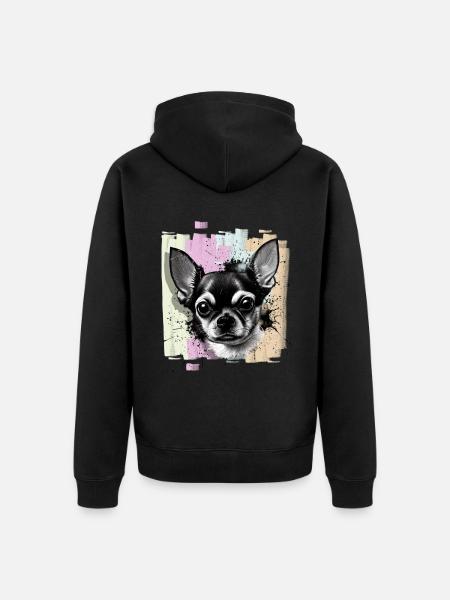 Chihuahua - Unisex Premium Organic Zip Hoodie - black