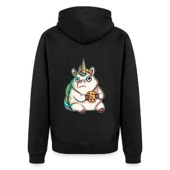 Biscuit licorne - Veste à capuche bio Premium Unisexe - noir - Dos - Nico (187cm)