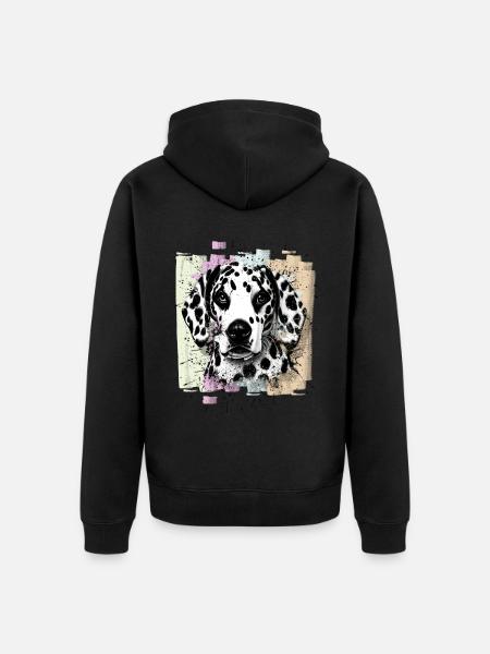 Dalmatian - Unisex Premium Organic Zip Hoodie - black
