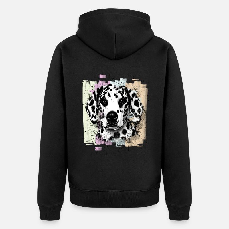 Dalmatiner - Unisex Premium Bio Zip Hoodie - Schwarz