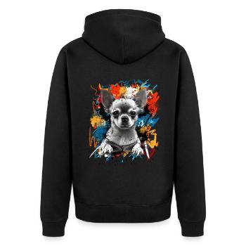Chihuahua - Veste à capuche bio Premium Unisexe - noir - Dos - Nico (187cm)