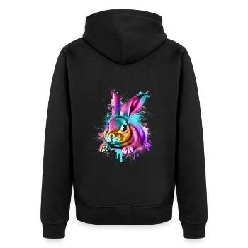 Lapin Lapin - Veste à capuche bio Premium Unisexe - noir - Dos - Nico (187cm)
