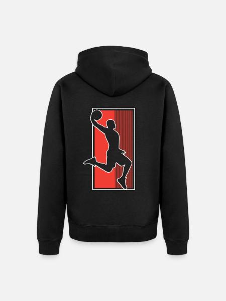 Basketball Basketball Player - Unisex Premium Organic Zip Hoodie - black