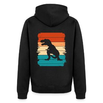 T Rex - Veste à capuche bio Premium Unisexe - noir - Dos - Nico (187cm)
