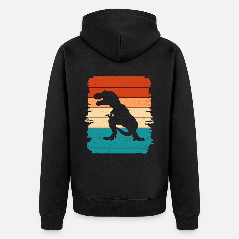 T Rex - Veste à capuche bio Premium Unisexe - noir