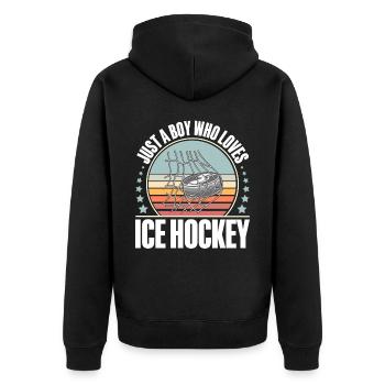 Eishockey Hockey sur glace - Veste à capuche bio Premium Unisexe - noir - Dos - Nico (187cm)