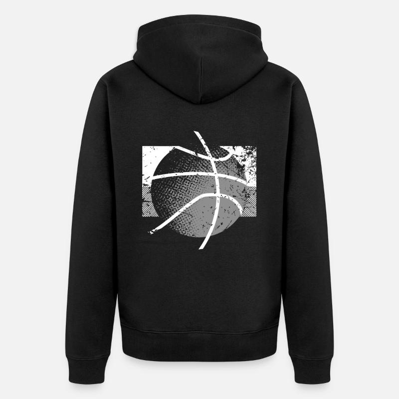 Joueur de basket-ball - Veste à capuche bio Premium Unisexe - noir