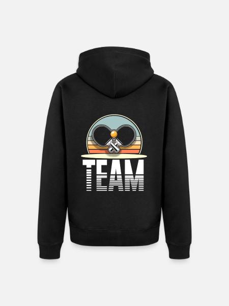 Table Tennis Team - Unisex Premium Organic Zip Hoodie - black