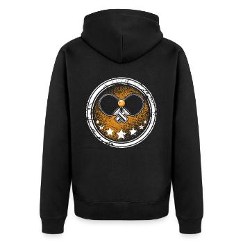 Table tennis - Unisex Premium Organic Zip Hoodie - black - Back - Nico (187cm)