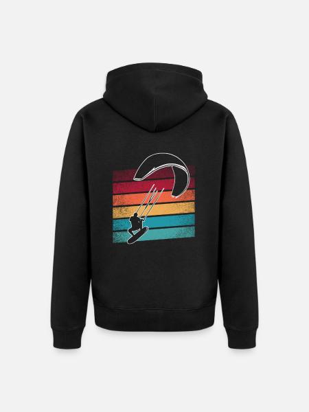 Kitesurfer Kiteboard Kitesurfing Kitesurf - Unisex Premium Organic Zip Hoodie - black