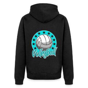 Volley-ball - Veste à capuche bio Premium Unisexe - noir - Dos - Nico (187cm)