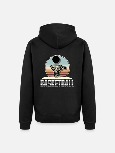 Basketball Basketball Player - Unisex Premium Organic Zip Hoodie - black