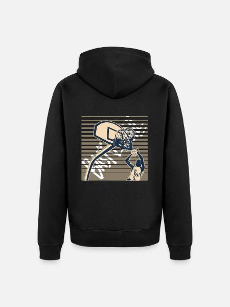 Basketball Basketballer - Unisex Premium Bio Zip Hoodie - Schwarz