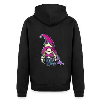 Mermaid Gnome Gnome - Veste à capuche bio Premium Unisexe - noir - Dos - Nico (187cm)