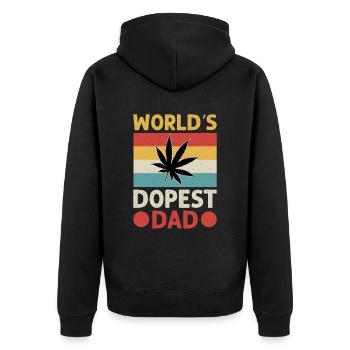 Cannabis Marijuana Weed Fumer - Veste à capuche bio Premium Unisexe - noir - Dos - Nico (187cm)