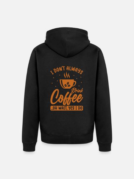 Café - Veste à capuche bio Premium Unisexe - noir