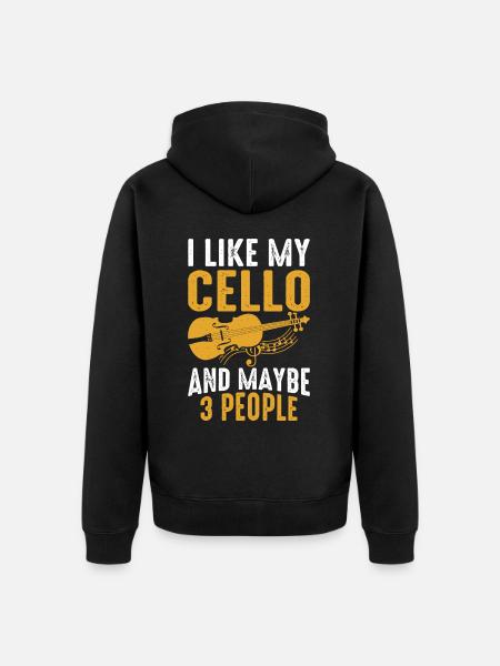 Cello Cellist - Unisex Premium Organic Zip Hoodie - black