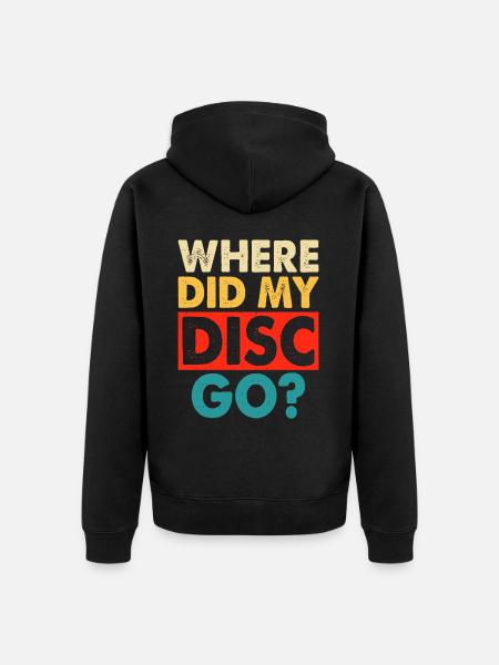 Discgolf Disc Golf - Unisex Premium Organic Zip Hoodie - black