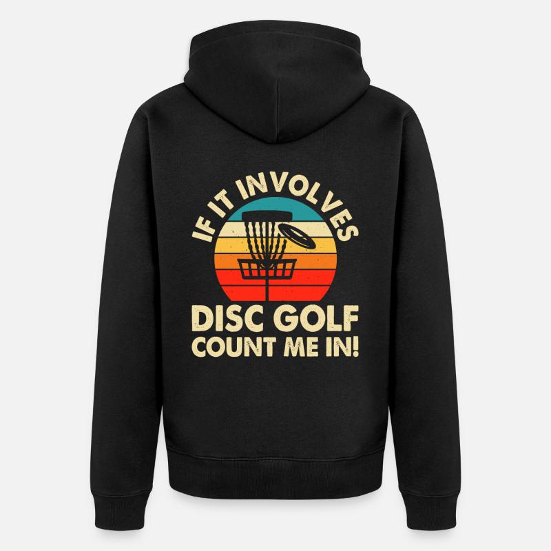 Discgolf Disc Golf - Unisex Premium Bio Zip Hoodie - Schwarz