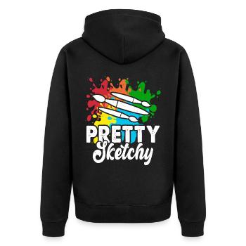Artist - Unisex Premium Organic Zip Hoodie - black - Back - Nico (187cm)