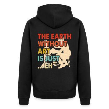 Artist - Unisex Premium Organic Zip Hoodie - black - Back - Nico (187cm)