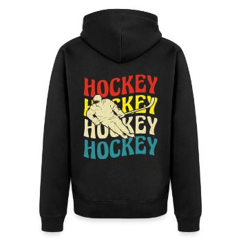 Eishockey Hockey sur glace - Veste à capuche bio Premium Unisexe - noir - Dos - Nico (187cm)