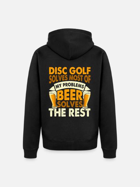Discgolf Disc Golf - Unisex Premium Organic Zip Hoodie - black