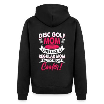 Discgolf Disc Golf - Unisex Premium Bio Zip Hoodie - Schwarz - Hinten - Nico (187cm)