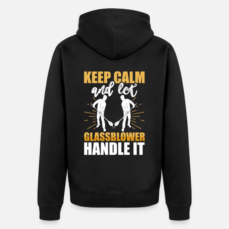 Glasbläser - Unisex Premium Bio Zip Hoodie - Schwarz