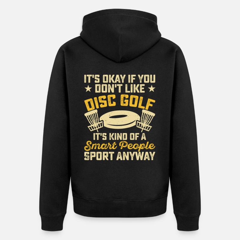 Discgolf Disc Golf - Unisex Premium Bio Zip Hoodie - Schwarz
