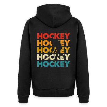 Hockey Eishockey Hockey sur glace - Veste à capuche bio Premium Unisexe - noir - Dos - Nico (187cm)