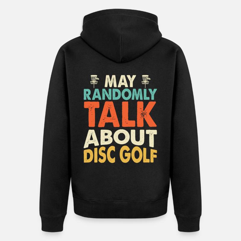 Discgolf Disc Golf - Unisex Premium Bio Zip Hoodie - Schwarz