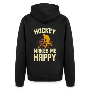 Hockey Eishockey Hockey sur glace - Veste à capuche bio Premium Unisexe - noir - Dos - Nico (187cm)